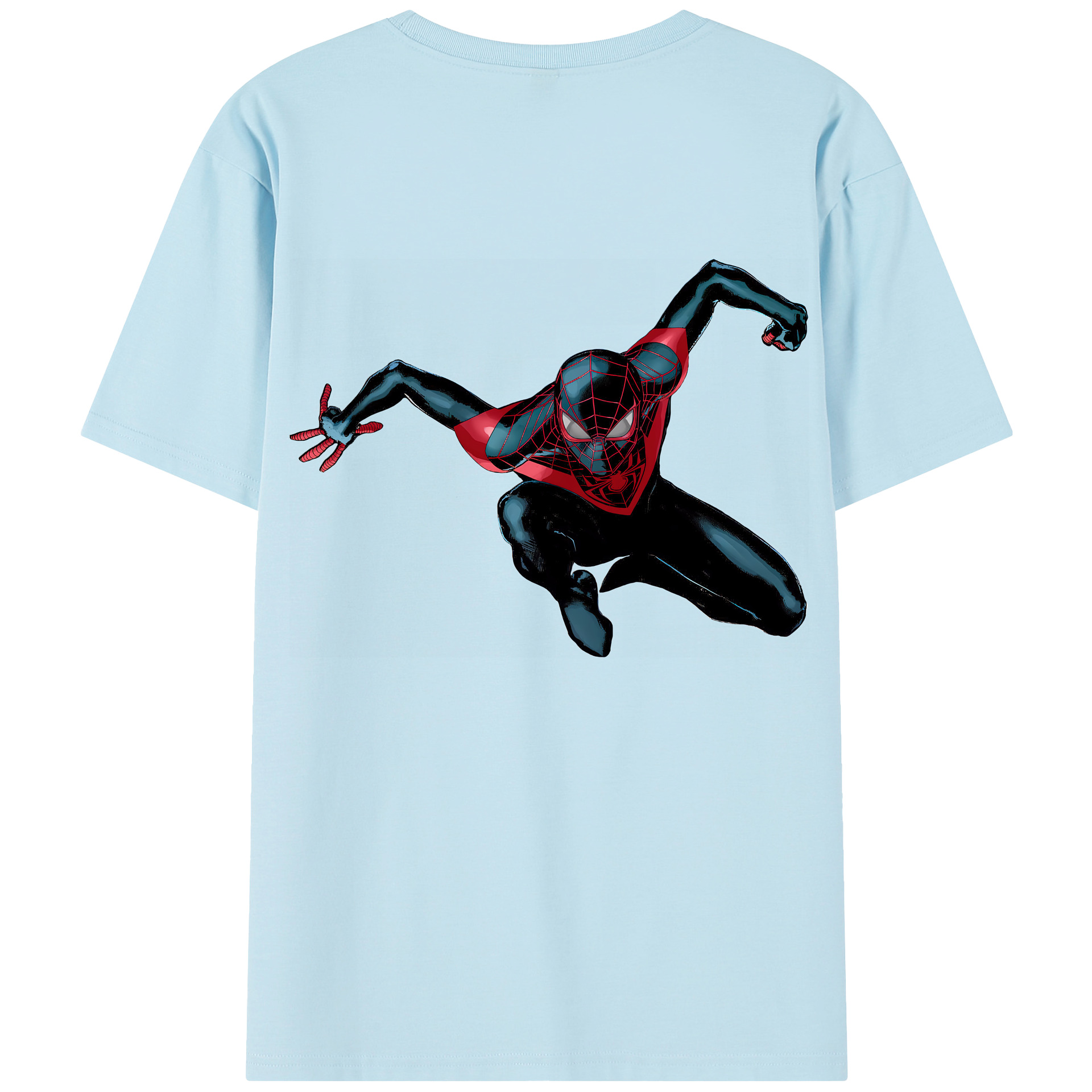 （画像用） Spider Man スパイダーマン 綿100％半袖Tシャツ（背面プリント）